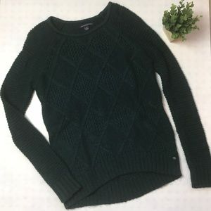 American Eagle Green Chunky Sweater
